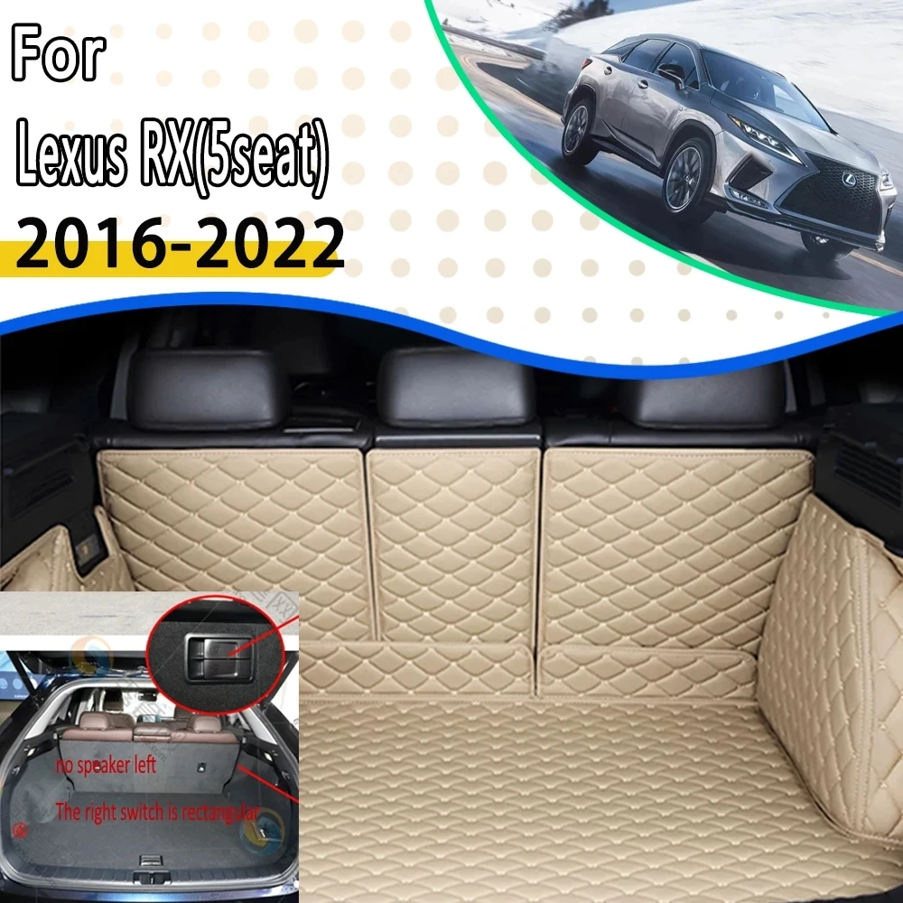 

Leather Car Rear Trunk Mats For Lexus RX Rekusasu RX 270 330 350 AL20 2016~2022 Anti-dirty Pads Tray Carpet Muds Car Accessories