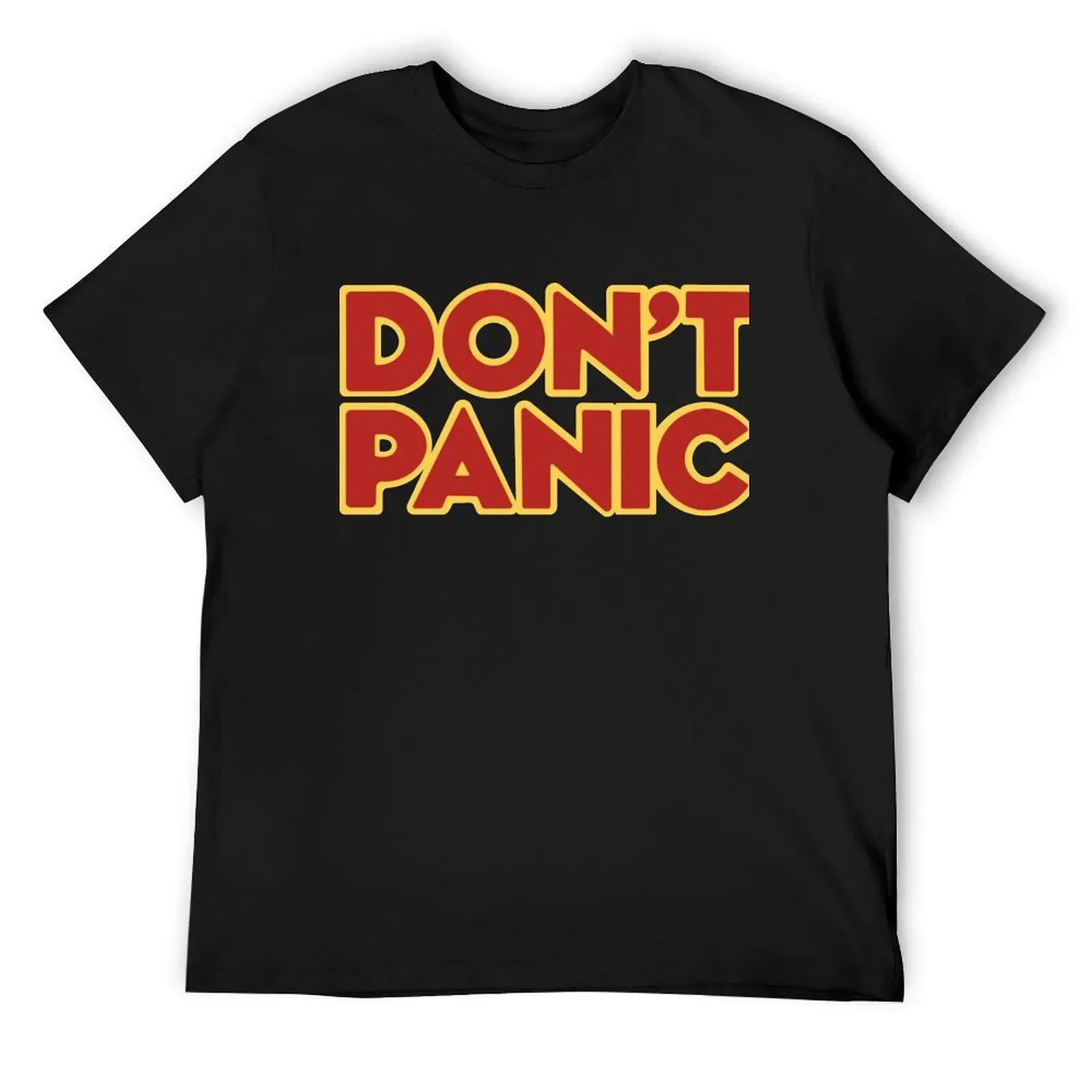 Hitchhiker Galaxy Don't Panic T-Shirt plus sizes basketball graphic tees vintage t shirt men