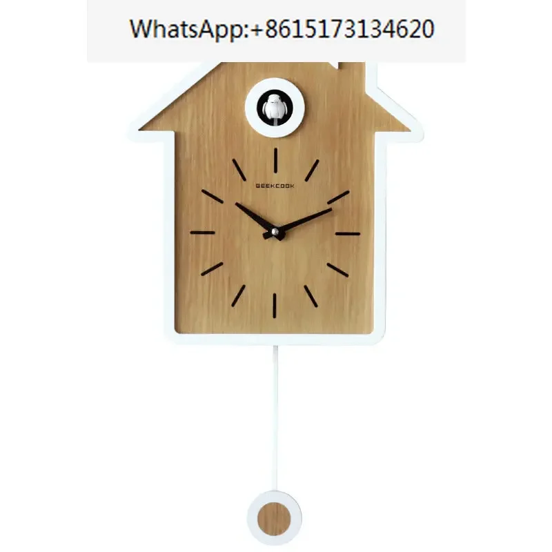 Modern Cuckoo Clock Pendulum Wall Clock Silent Watches Luxury Birds Mechanism Clocks Wall Home Decor Living Room Decoration Gift