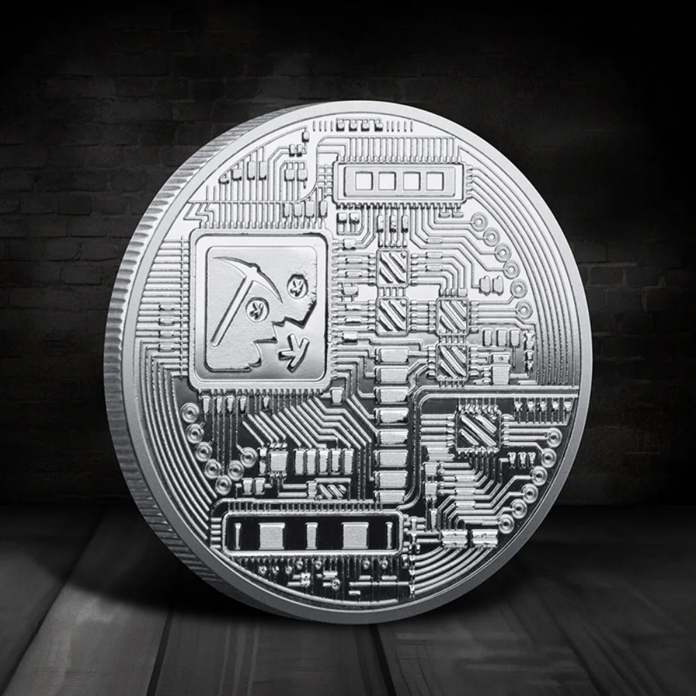 1 قطعة Kaspa USA Ethereum العملات الرقمية الافتراضية الذهبية الفضة مطلي تذكارية عملة جمع هدية تذكارية #6