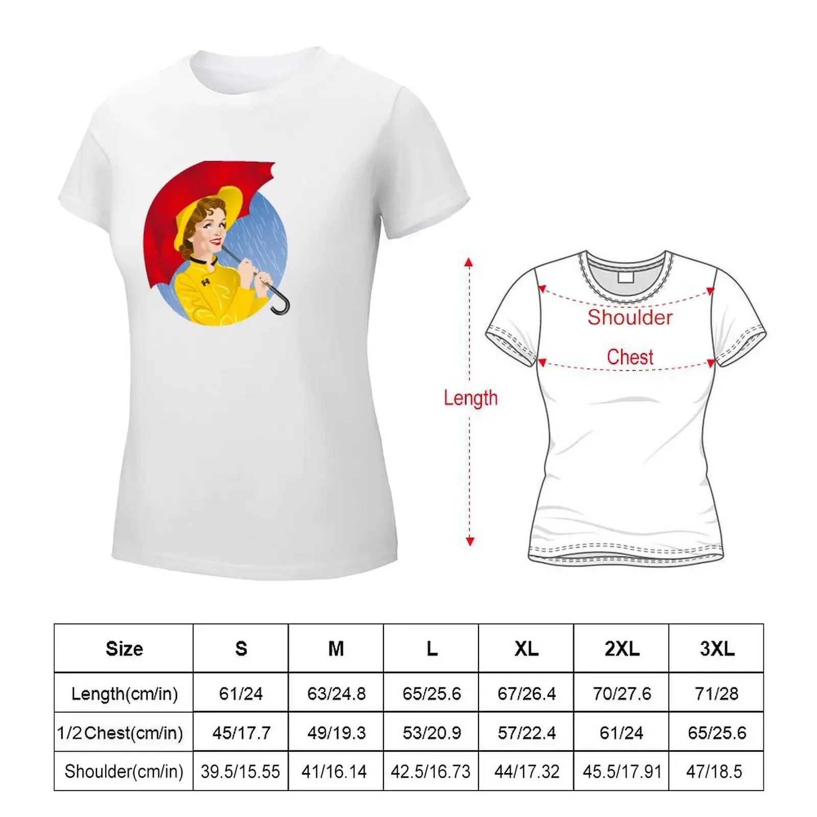 In the rain T-shirt summer top funny tops plain t shirts for Women