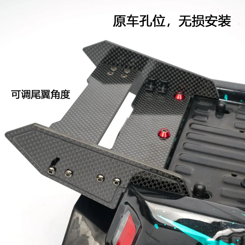 Carbon Fiber Rear Wing for ARRMA INFRACTION V4 1/8 RC Street on-Road Car – RC Upgrade Spoiler Decoration Accessory