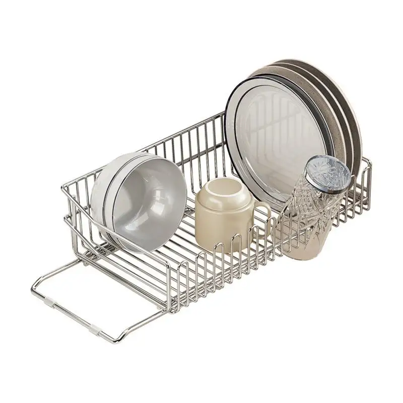 

304 Stainless Steel Sink Drain Rack Telescopic Kitchen Dish Storage Rack Filter Wash Basin Shelf Drain