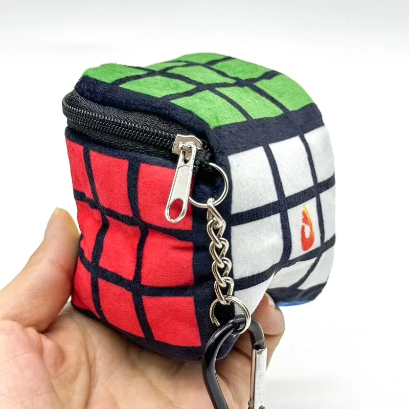 Magic Cube Storage Bag Pendant Accessories Toy Reversible Rainbow-colored Pattern Twisty Puzzles Bags for Children Gifts