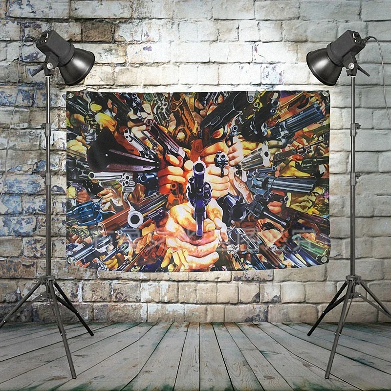 Pegatinas de música Rock Reggae de Hip Hop, bandera y pancarta de banda famosa, pintura en lienzo de alta calidad, decoración para fiesta, Festival de Música y banquete A1
