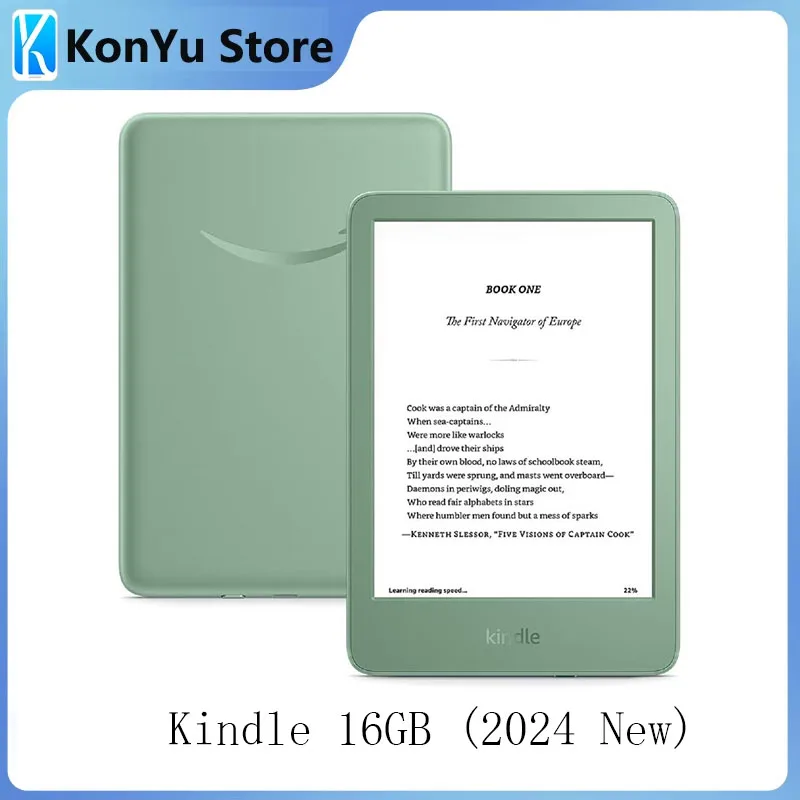 2024 أمازون كيندل 16 جيجابايت قارئ الكتب الإلكترونية 6 بوصة قارئ الكتب الإلكترونية أخف قارئ كتب كيندل المصابيح الأمامية القابلة للتعديل #1