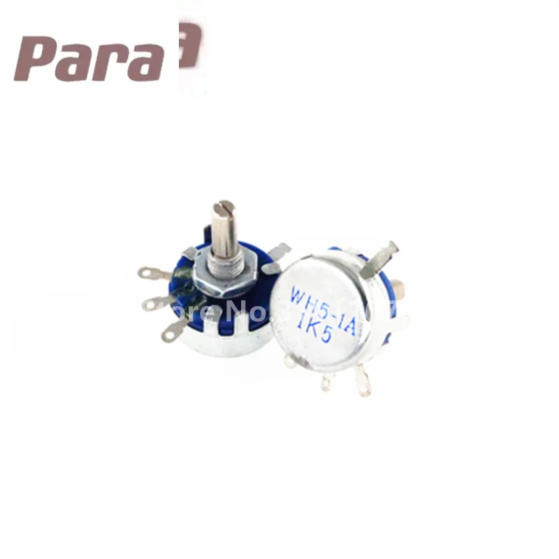 Potentiomètre rotatif en carbone, WH5-1A 470R 1K 10K 47K 4K7 100K 470K 220K 1K5 22K 1M ohm, 3 bornes, arbre rond, 2 pièces/lot