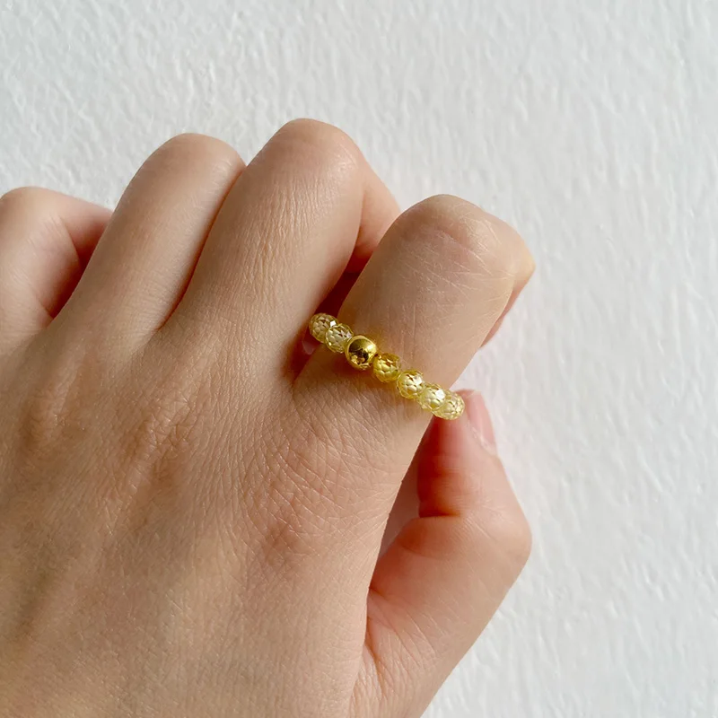 Bohemian Handmade Natural Stone Ring Healing Freshwater Pearl Rings Women Stretch Rope Wedding Ring Adjustable Jewelry Gift Bulk