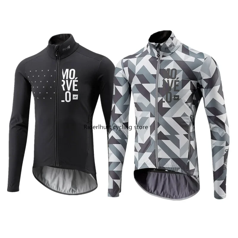 Maillots Morvelo de Ciclismo para hombre, camisetas de manga larga para bicicleta de montaña, Tops de tela para primavera y otoño, en Stock