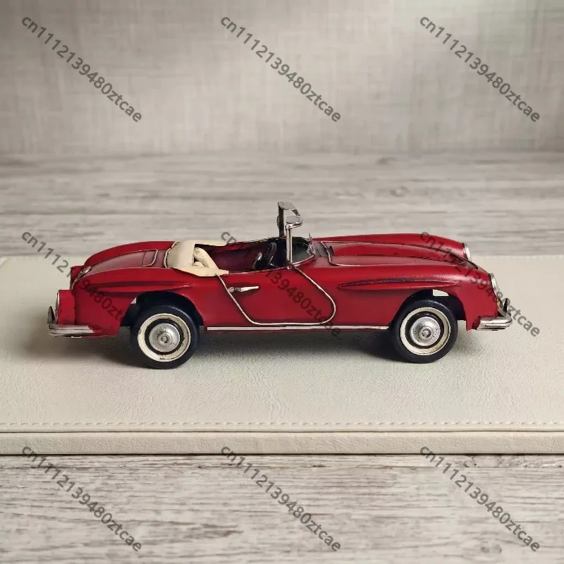 Metal Convertible Sports Car Model Desktop Ornament, Creative Craft Decoration, Home Tabletop & Cabinet Soft Furnishing Decor