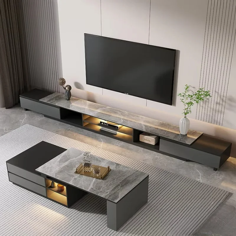 Luxury Modern Universal Tv Stand Adjustable Coffee Table Living Room Tv Stand Designer Showcase Mueble Para Televisor Furniture