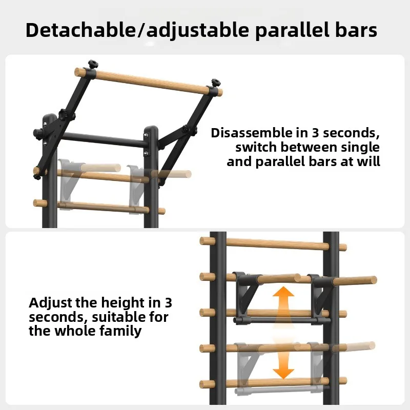 Family horizontal bar household indoor pull-up frame No punching training fitness frame