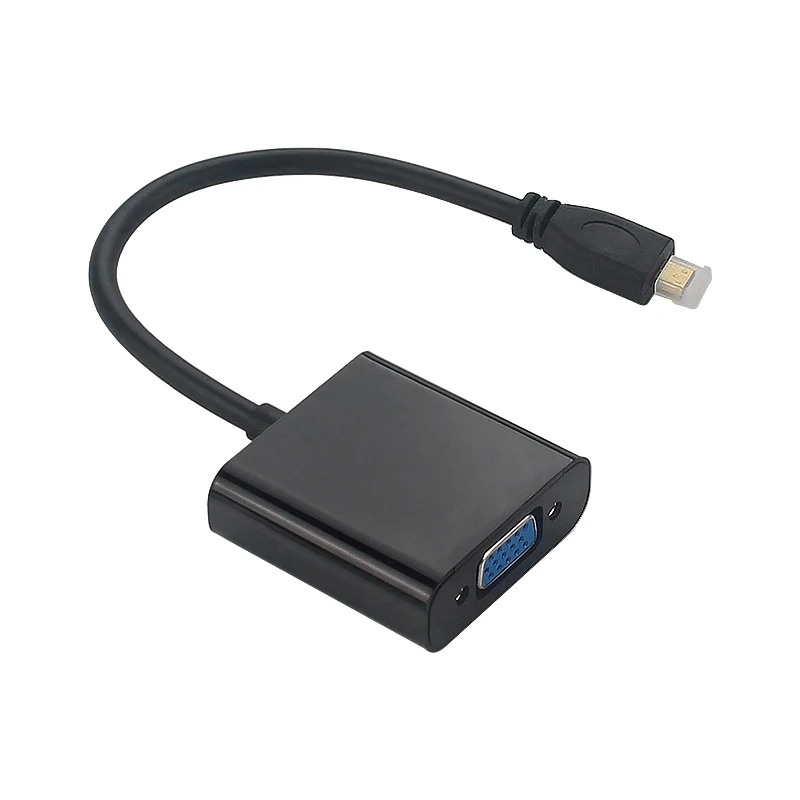 Micro-HDMI to VGA Adapter Cable 1080P Video Converter with Audio Jack USB Power Cable for Xbox Camera Raspberry Pi 4