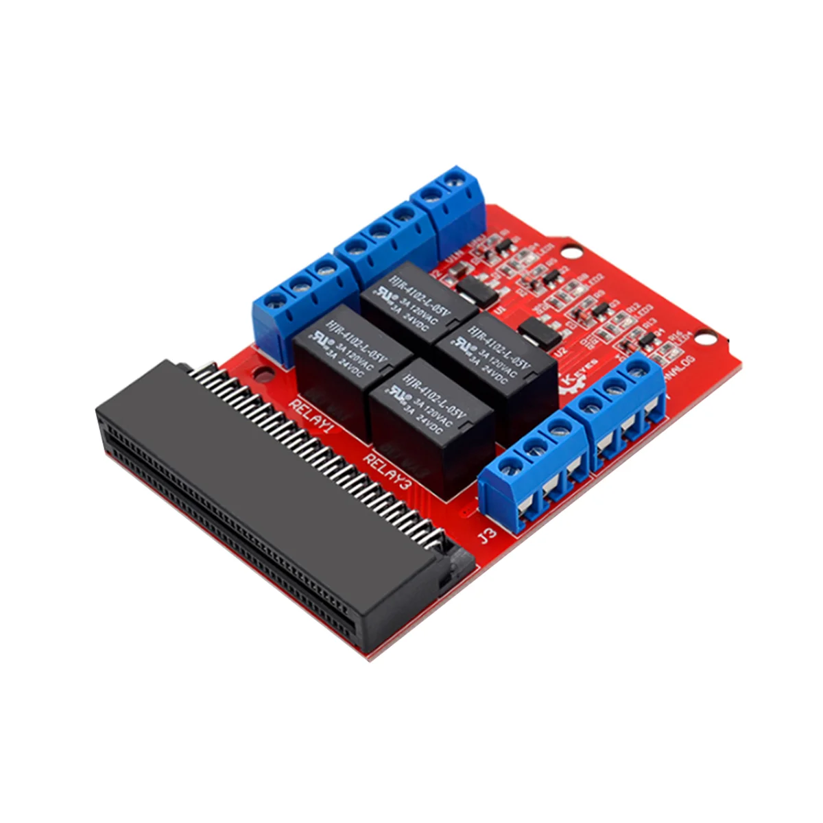 Microbit 4 Channel Relay Module Shield 5V High Trigger Programming Educational Kids Teaching Microbit Expansion Board