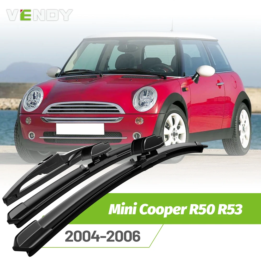 Juego de escobillas limpiaparabrisas delanteras y traseras para MINI Mini Cooper R50 R53 2004-2006, cepillos para limpiar el parabrisas y la ventana, 19 "+18 "+12"