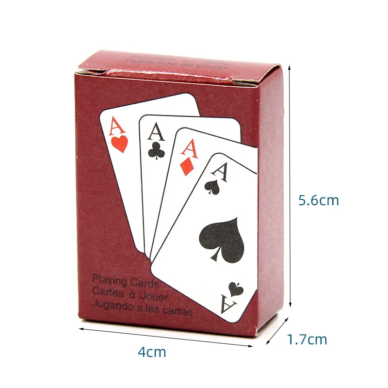 Neue Mini süße Poker karten-Spiel-kreatives Kinder geschenk-Outdoor-Kletter reise zubehör-5.3*3,8 cm