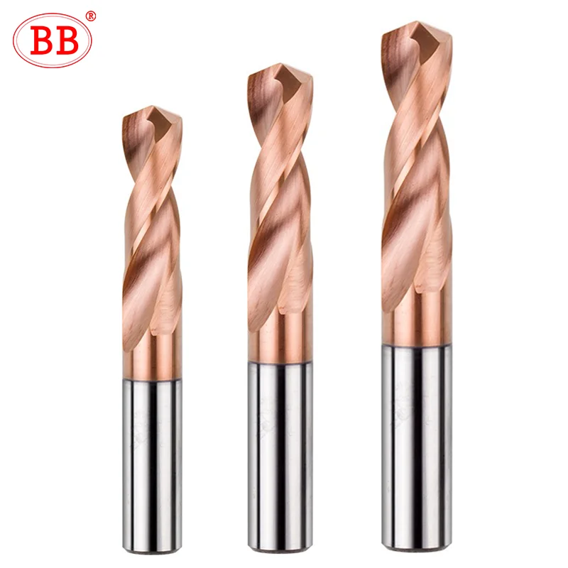 BB Carbide Drill Coated Micro Mini Bits CNC Hole Machining Tool for Steel D1=D2 Diameter Two Decimal Places 0.75mm-11.95mm