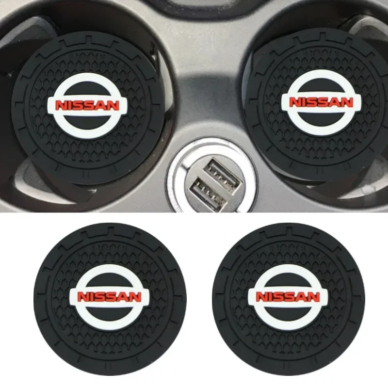 

Car Water Coaster Cup Pad for Nissan Rogue Altima Terrano KIcks Murano X-Trail T32 350Z 370Z Qashqai J11 J10 Navara Juke Leaf