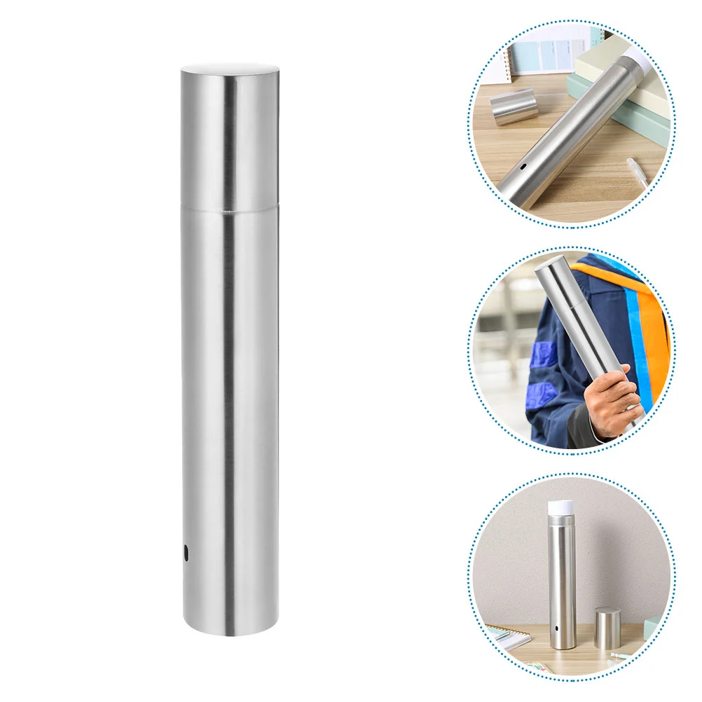 

Achievement Cylinder Box Baby Toys Certificate Container Water Proof Postal Tubes Stainless Steel Office