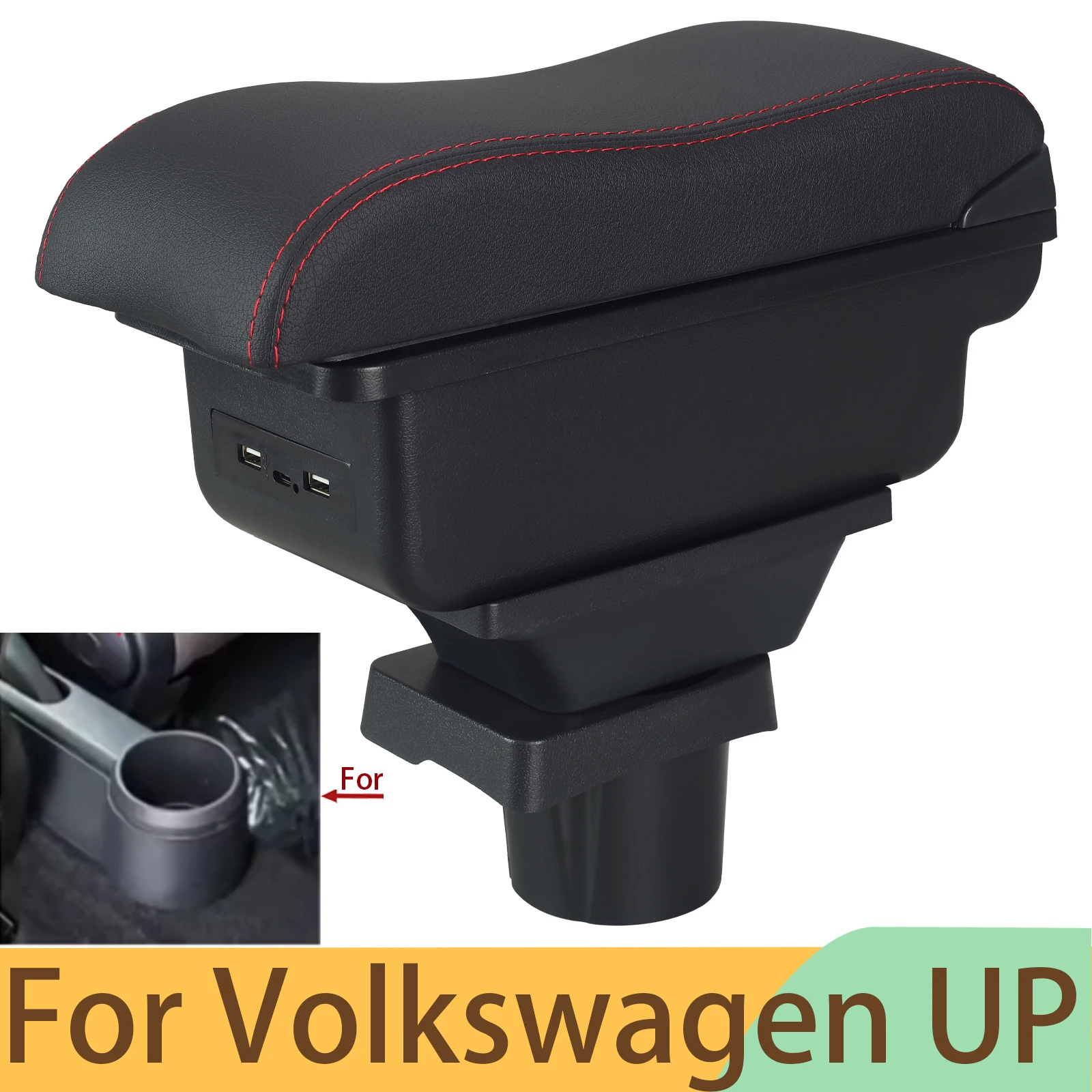 

For Volkswagen UP Armrest Box for Skoda Citigo VW UP Seat Mii Car Armrest Console Storage Box Dedicated Retrofit Car Accessories