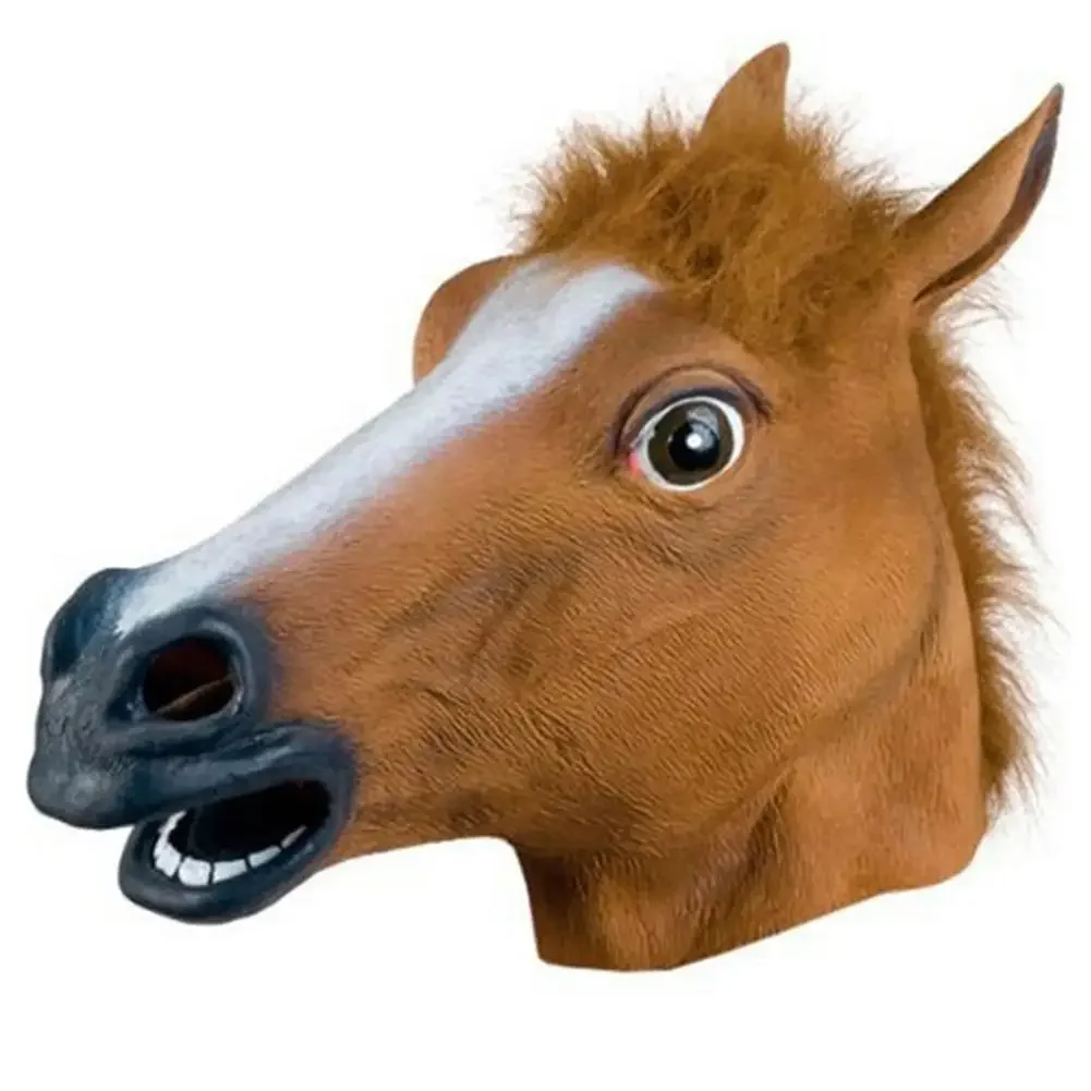 Horse Mask Halloween Costume Horse Head Mask Halloween Latex Animal Head Mask