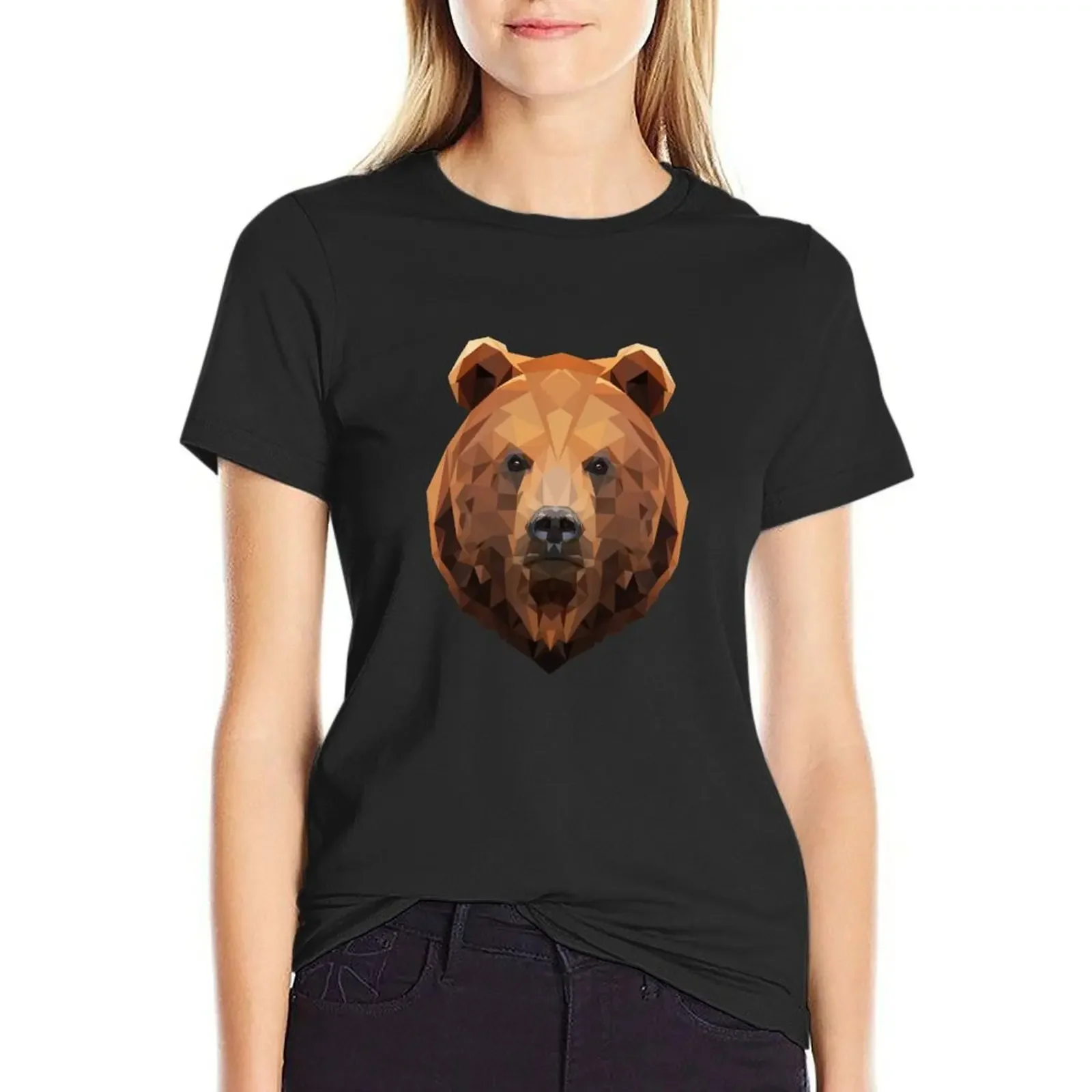 

Bear T-shirt cute tops Short sleeve tee ariat shirts for Women