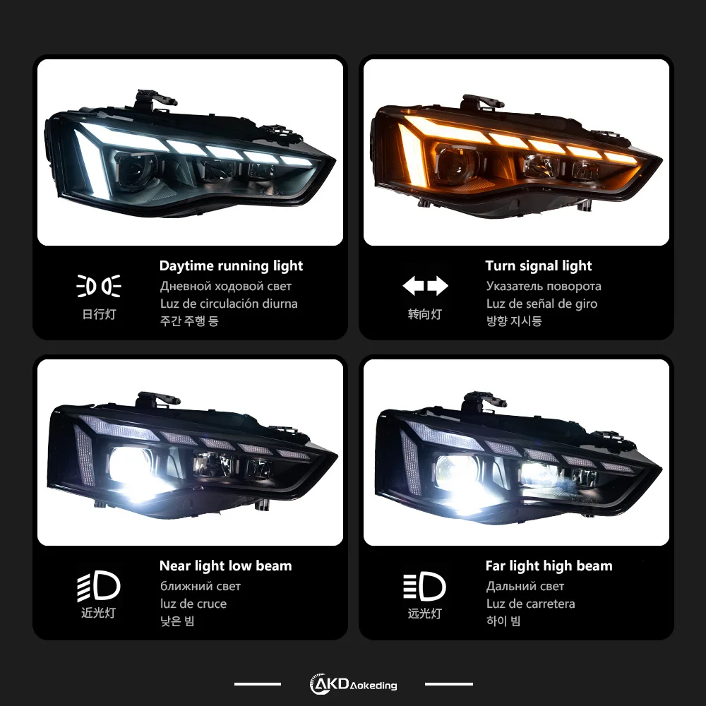 アウディ A5 2013-2016用ヘッドライト 車用品 ヘッドランプ LEDライト