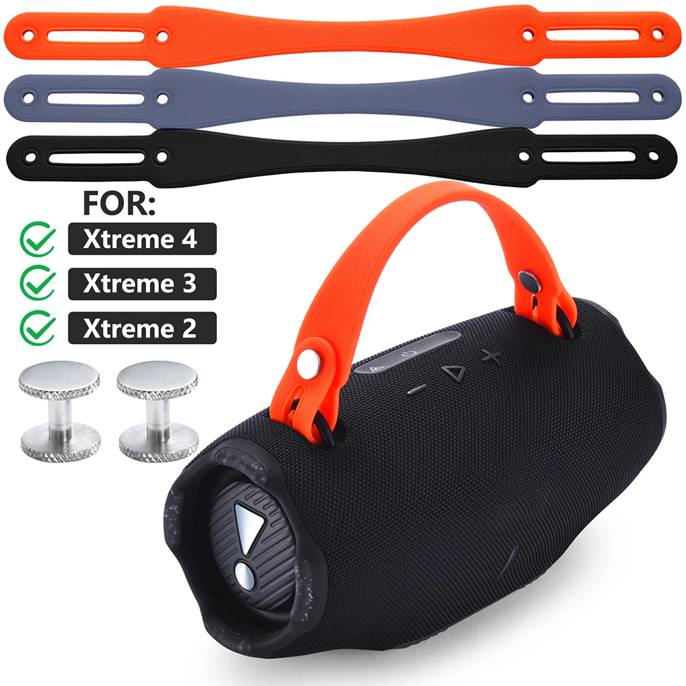 Abnehmbarer Lautsprechergriff aus Silikon mit 2 Paar Schrauben, abnehmbares Lautsprecher-Griffband für tragbare BT-Lautsprecher JBL Xtreme 4/3/2