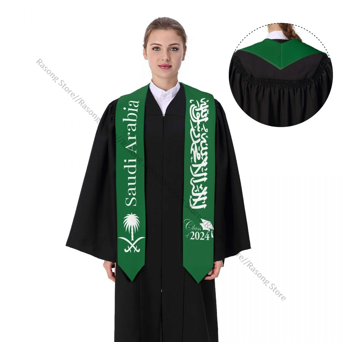 Saudi Arabian Unisex Adult Graduation Stole Shawl for Academic Commencements Celebration Uniform