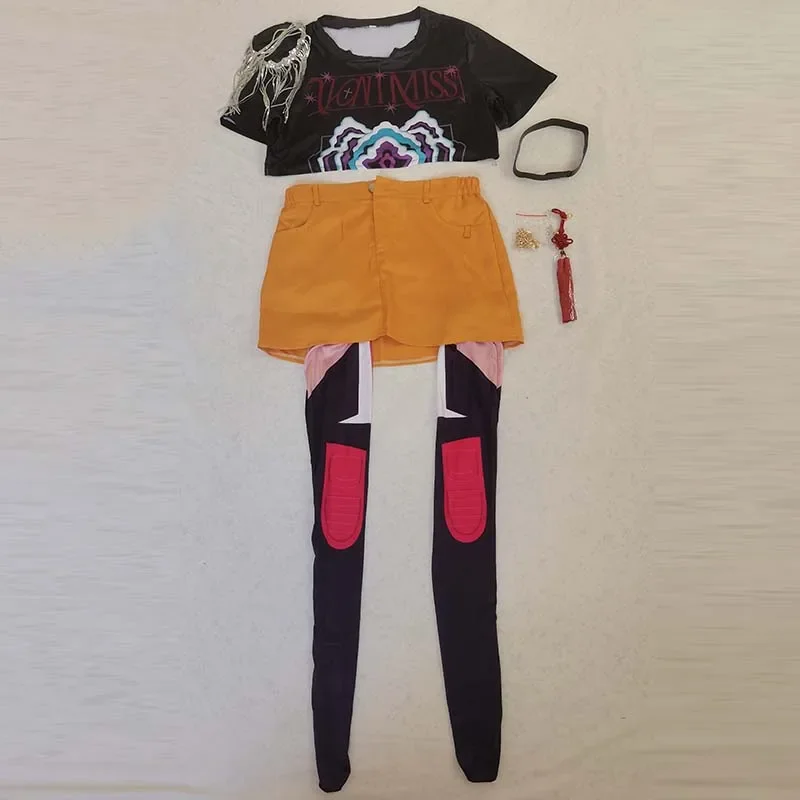 Kostum Cosplay Mira Movie Hunters K-Pop Mira Seragam Warna-warni Grup Gadis Iblis Pakaian Seksi untuk Halloween Comic Con