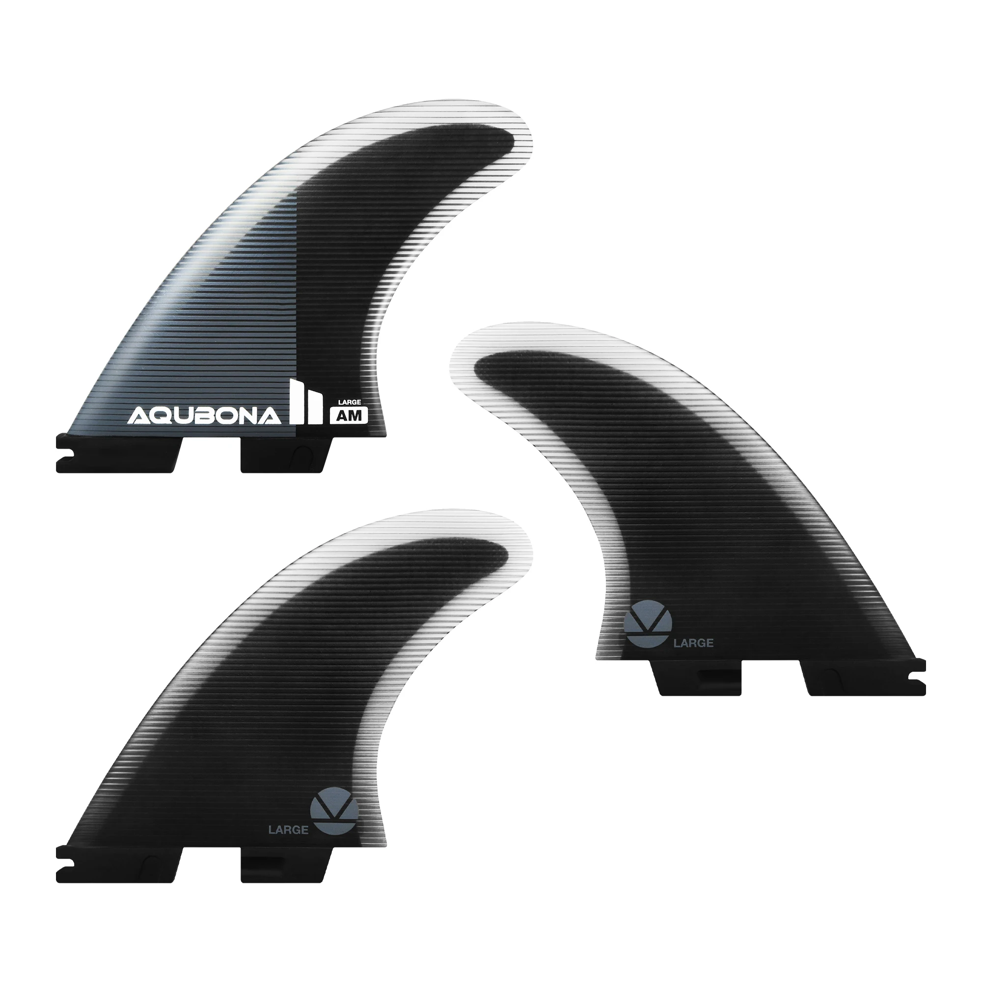 Surfboard Tri Fin Twin Tab M/L Size Fiberglass+Honeycomb Surfboard Fin Thruster Set with Fin Key and Screws Black