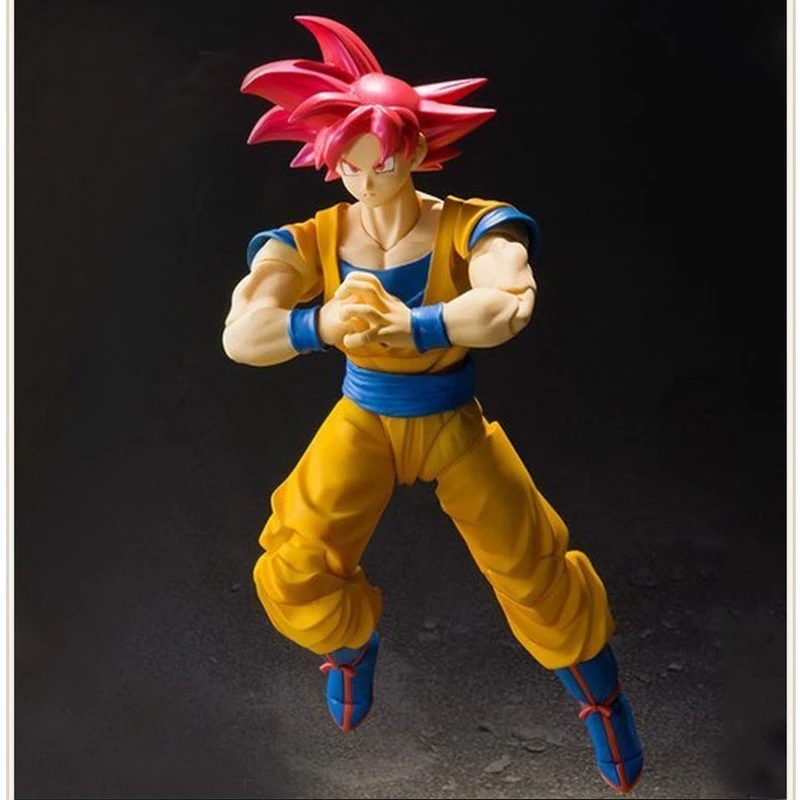 Figuritas de juguete de escritorio, adornos de Saiyan, personas, melocotón, pelo rojo, Sol Wukong, negro, Wukong, muñecas, modelos móviles, regalos