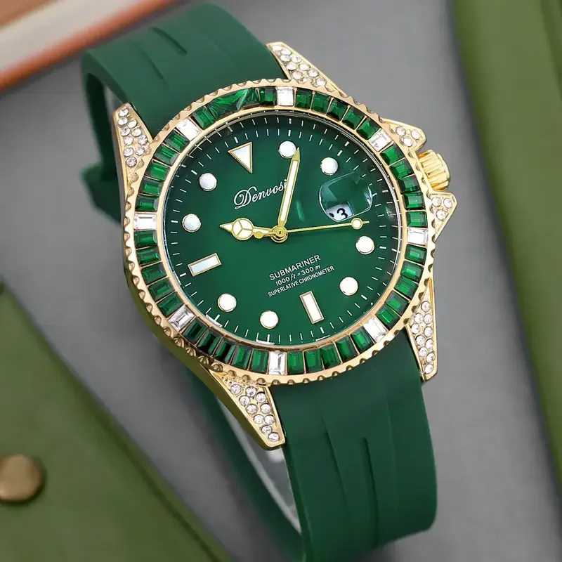 

Silicone Rhinestone Analog Watch for Men with Stylish Sports Design and Durable Construction, Perfect for Active Lifestyles and