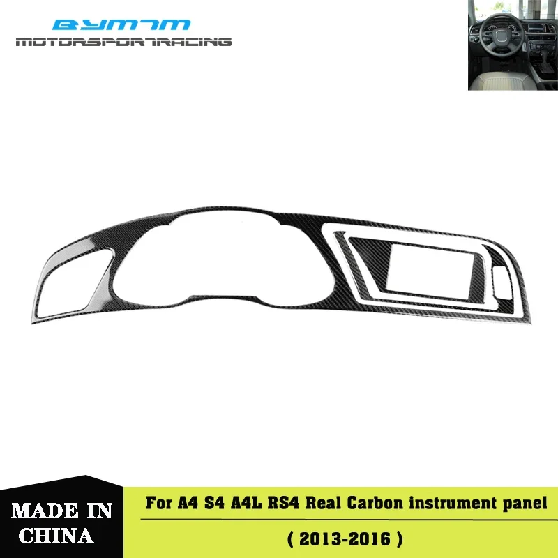 Carbon fiber Instrument Panel Cluster Meter Dashboard Trim for AUDI A4 S4 RS4