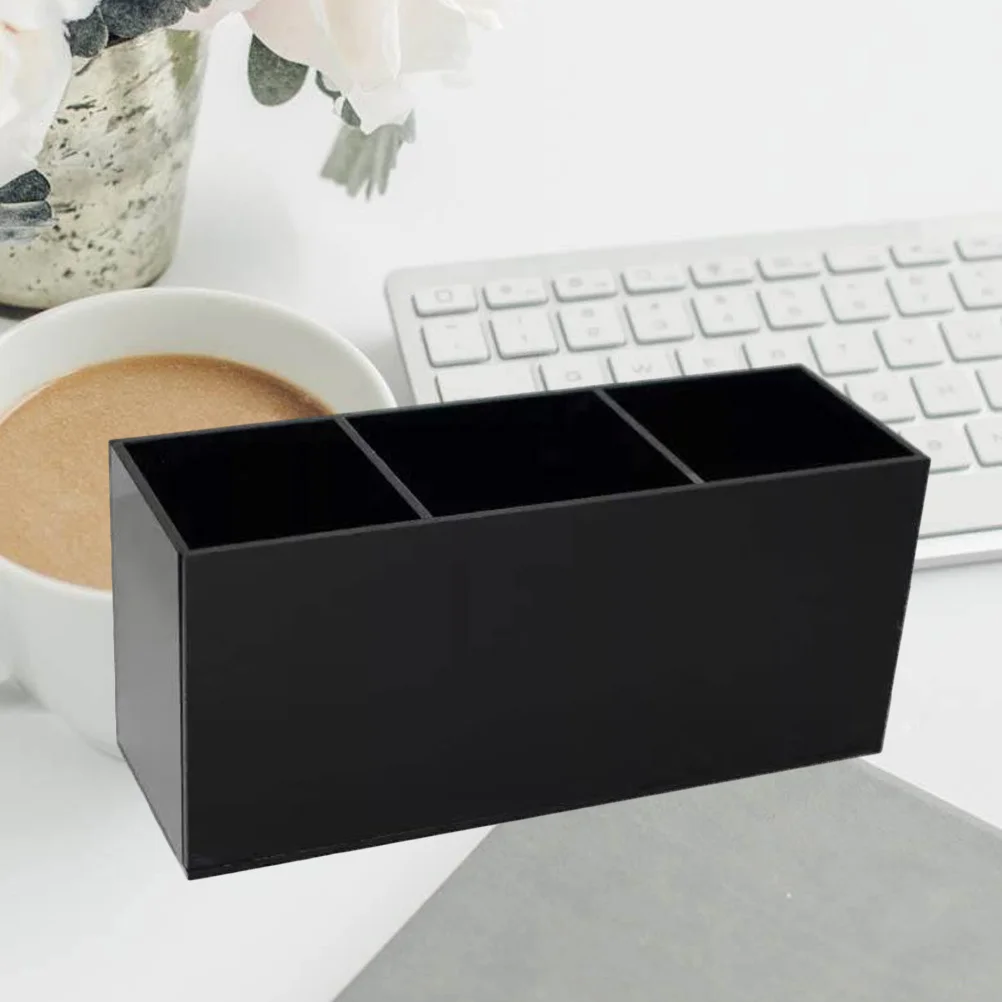 Porta pennelli per trucco in acrilico, organizer trasparente per pennelli a manico lungo, matite per sopracciglia, rasoi