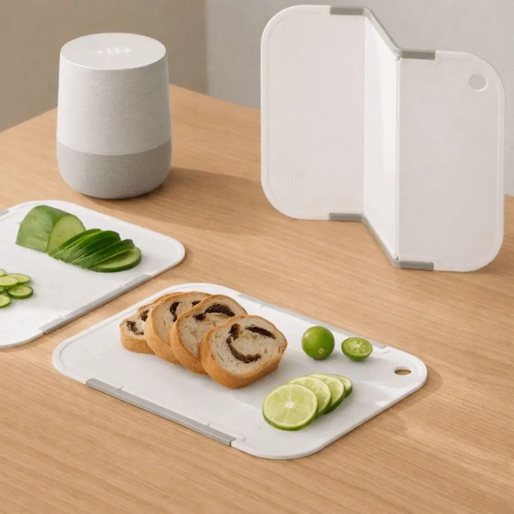 Portable Foldable Chopping Board Double Sided 3 Foldable Design Cutting Board Grinding Board Easy Storage Fruit Cutting Board
