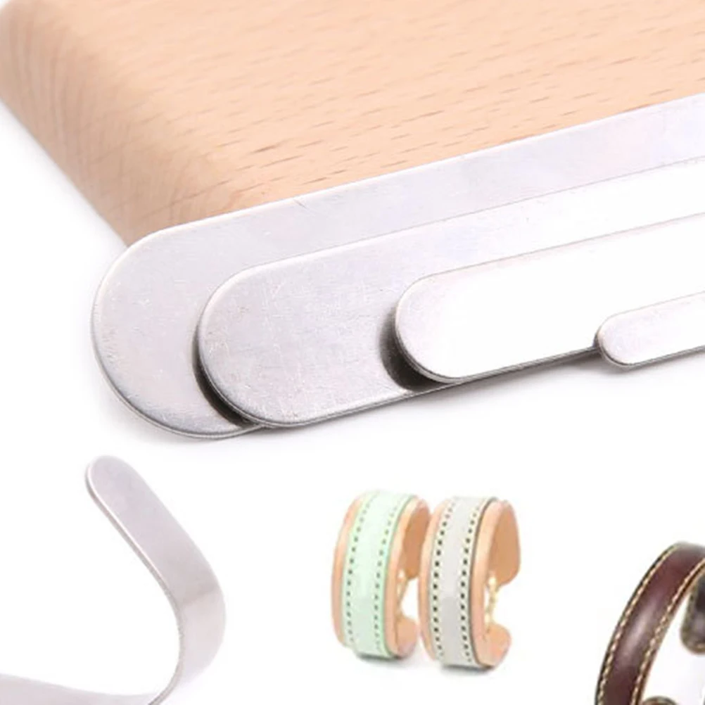 

8PCS Stainless Steel Inner Cores for Bracelet Making Flat Bangle Cuff Crafting Reusable Durable AntiRust Matte Mirror DIY