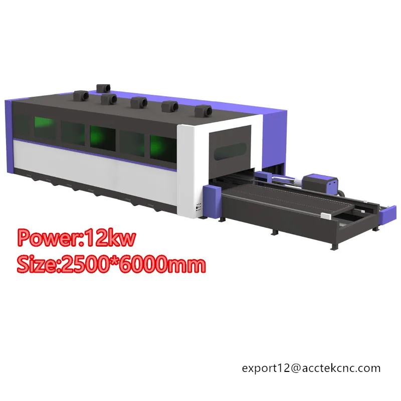 Acctek High Power Fiber Laser Cutting Machine AKJ2560BCR Rotary axis fiber laser for metal and pipe