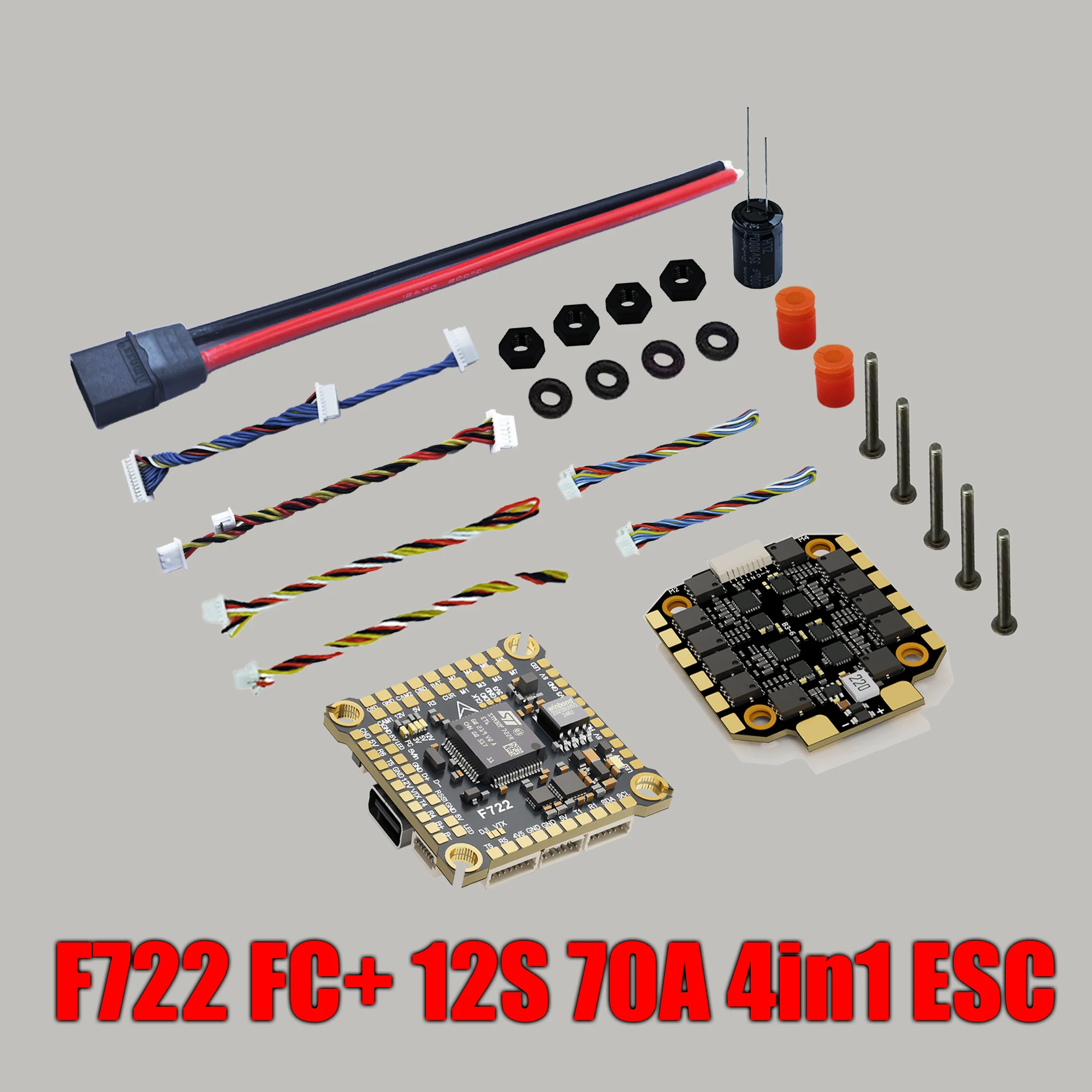 F405 F405HD / F7 F722 Flight Controller / F4 V3S Plus FC + 60A 4-in-1 BLheli_S ESC Stacks 30,5*30,5mm voor RC FPV Racer Drone