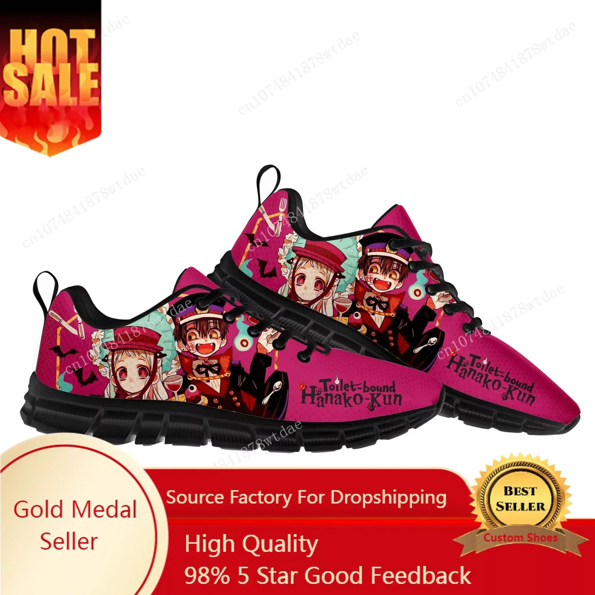 

Toilet Bound Hanako Kun Sports Shoes Mens Womens Teenager Comfortable Sneakers High Quality Cartoon Manga Sneaker Custom Shoe