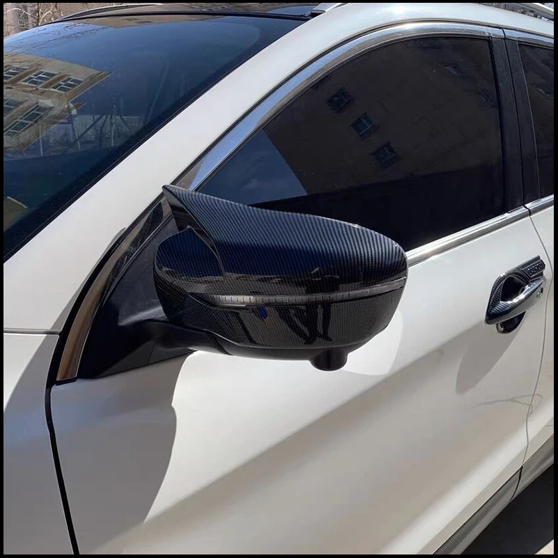 

Car Styling For Nissan JUKE 2015-2018 Rearview Mirror Cover Caps Trim With Horn Decoration Frame Auto Parts Accessories