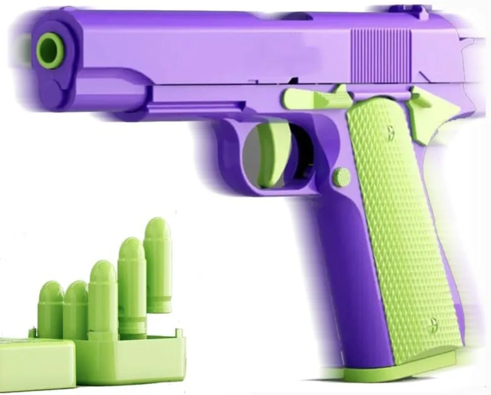 3D Printed Toy Pistol, Annoying Adult Toys, Stress Reducing Toys for Autism, ADHD, Can be Loaded but Can't be Fired, Great Gift