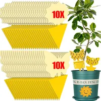 10/2Pcs Double Sided Sticky Traps Fruit Fly Trap Board Multiple Flying Insect Catching Bugs Plants Pest Catcher Garden Supplies