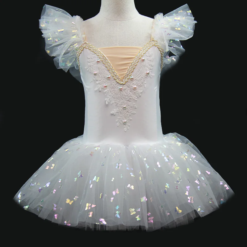 New Professional Ballet Tutu Girls White  Platter Pancake Tutu Ballerina Party Dress Adult Women Child Kids Ballet Dance Costume