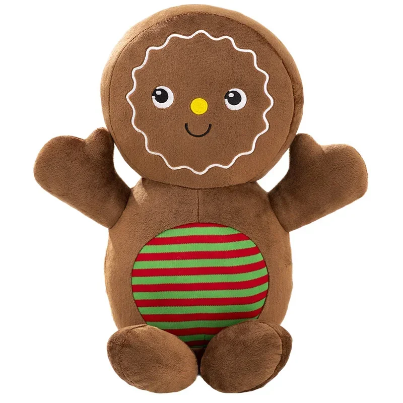 New Year Christmas Cute Gingerbread Man Stuffed Toy Stuffed Doll Comfort Doll Cookie Man Throw Pillow Home Decoration Gift