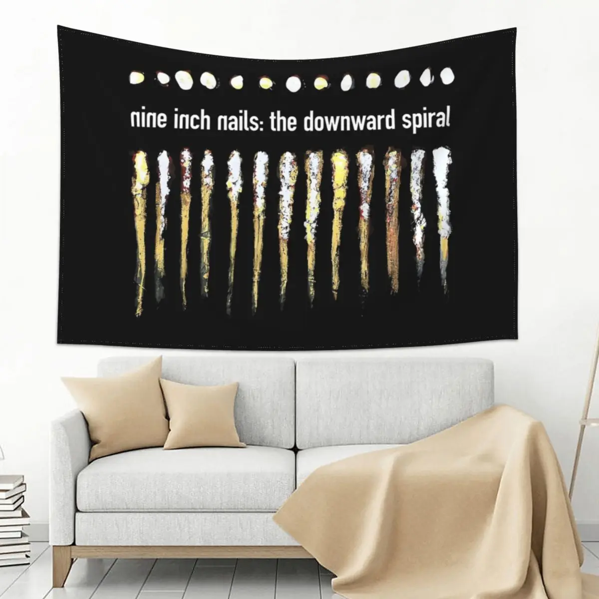 

puppy out from the inside nine inch nails,nine inch nails Tapestry Room Decoration Aesthetic Home Decorations Tapestry