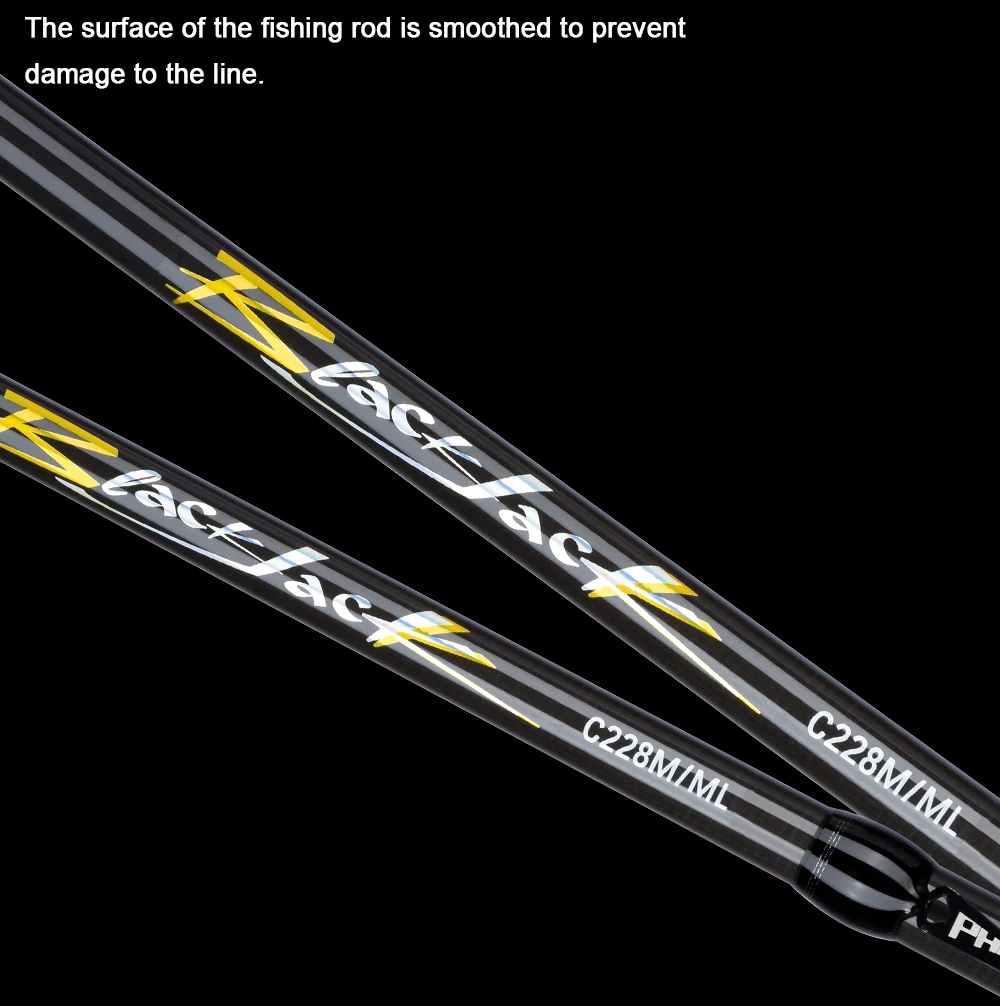BIUTIFU Spinning Casting Fuji Angelrute 1,8/2,1/2,4/2,7/3,0/3,3m T800 Carbon 2 Spitzen ML/M/MH/H Köder 5-80g Reise-Baitcasting-Rute – Detail 11
