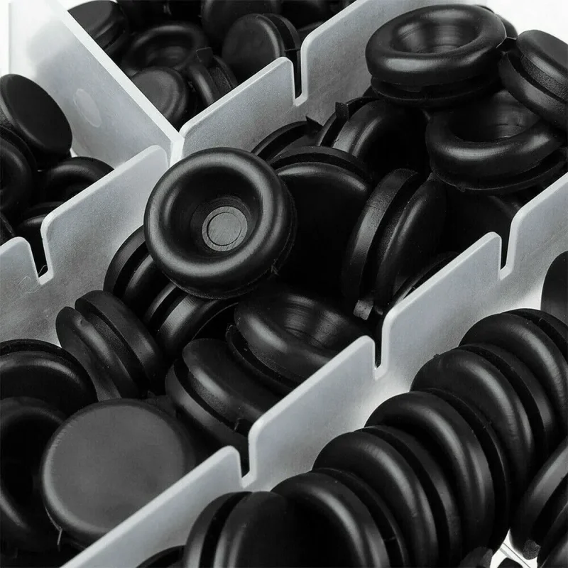 200PCS Rubber Grommets Blanking Open/Closed Blind Grommet Set In Assorted Sizes For Pipes Hydraulic Auto Accessories