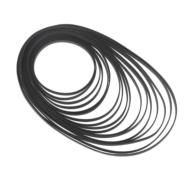 4mm Width Universal Cassette Tape Machine Belts Assorted Common Drive Flat Rubber Belt for CD DVD Recorders Walkman