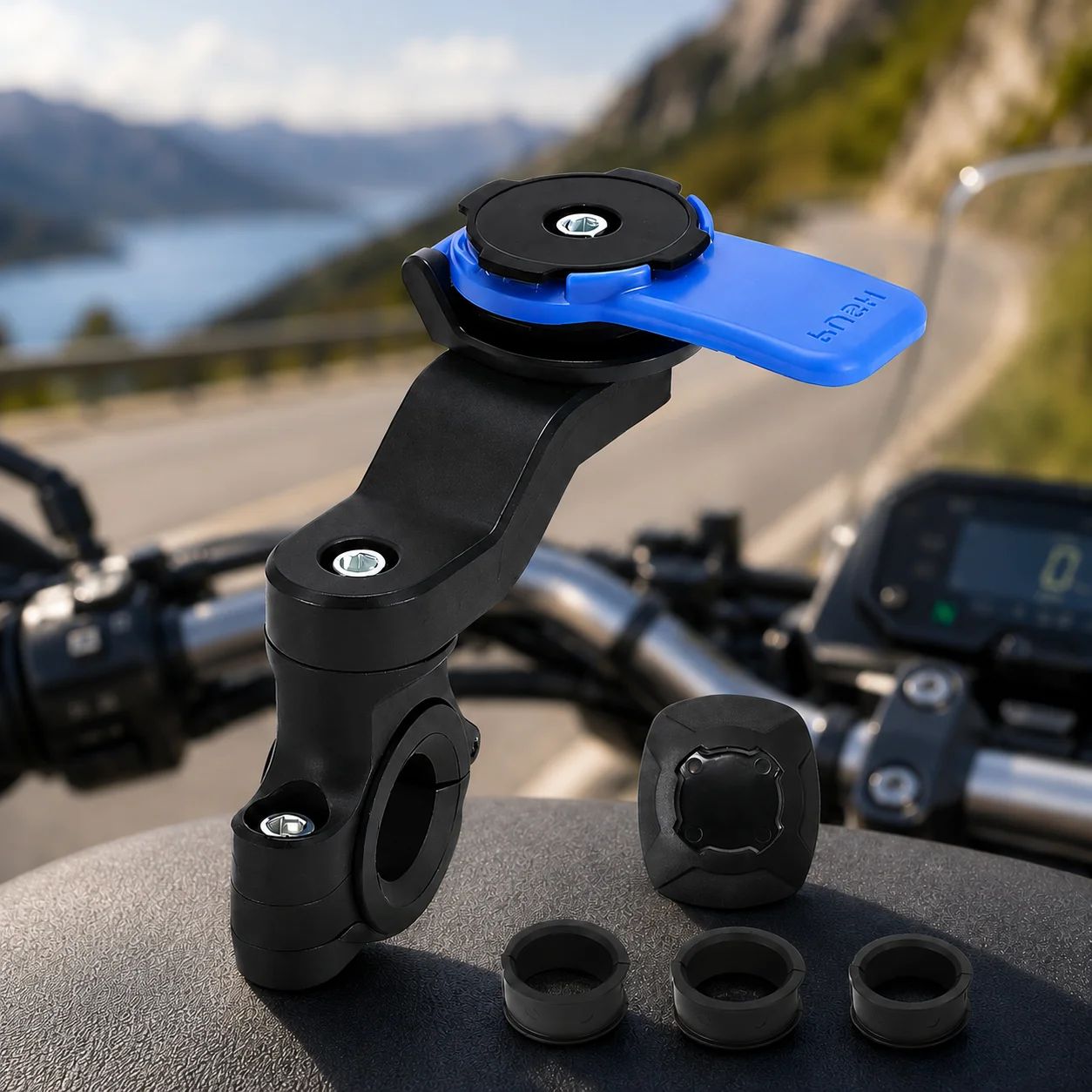 360° Fully Adjustable Universal Phone Holder Shock Absorption Motorcycle Bicycle Navigation Mount Cycling Accessories